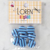 Resim Loren Crafts 8'li Desenli Düğme - 1101 