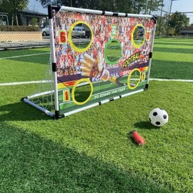 Resim Taşınabilir kumaş futbol kale skor tahtası, mini futbol kale, hassas atış pratiği, futbol antrenman ekipmanı, Paskalya, Ramazan, okula dönüş sezonu ve açık hava etkinlikleri için olmazsa olmaz 