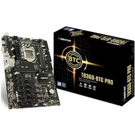 Resim Biostar TB360-BTC PRO Ver.6x 8.9.Nesil LGA 1151 DDR4 2666 M.2 12li Ekran Girişi HDMI Mining Anakart 