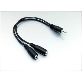 Resim Electroon 3.5Mm Erkek - 2X3.5Mm Dişi Çevirici Kablo 20Cm (225954321) 