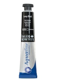 Resim Daler Rowney Aquafine Tüp Suluboya 8ml LAMP BLACK 035 