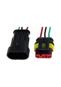 Resim 5 TAKIM 3 KABLOLU KARŞILIKLI KONNEKTÖR SOKET SU GEÇİRMEZ DAYANIK 