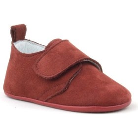 Resim Hapshoe Kids Hakiki Deri Bordo Cırtlı Kız Bebek Patik Bordo 