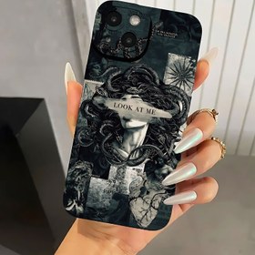 Resim Melek Gözleri Yumuşak Telefon Kılıfı, Yılan Yüz Desenli UV Baskılı Mat Telefon Kapak, iPhone 11 12 13 14 Pro Max 15 XR X/ XS 7 8 Plus SE Mini için 360 Derece Tam Koruma 