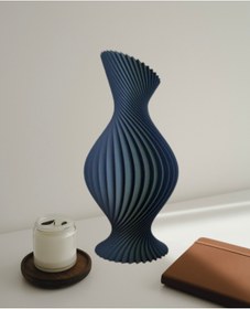 Resim ÖzSev3D Spiral Vazo 
