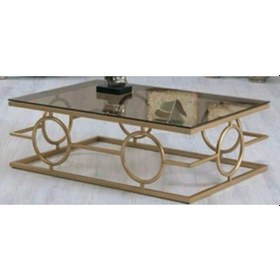 Resim Orta Sehpa Zlf-Halka Model Metal Transmisyon Dalga Ayak Gold Renk (429201897) 