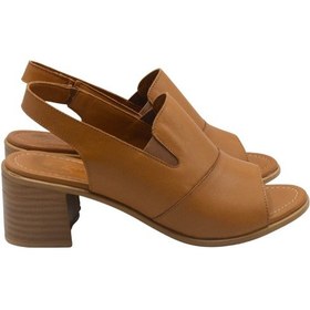 Resim Kadın Yazlık Topuklu Deri Sandalet Taba 24381825y Taba 