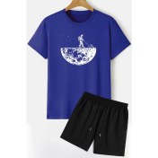 Resim Trendypassion Uzay Temalı Şort T-Shirt Eşofman Takımı 