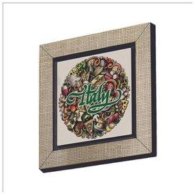 Resim İtalyan Mutfağı Sembolleri Baskılı Mdf Magnet 7x7 298 