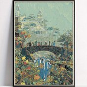 Resim Mistik Elf Manzaralı Tuval Poster - Fantastik Arkadaşlık Sanat Baskısı, Çerçevesiz Oturma Odası ve Yatak Odası Duvar Dekoru, Vintage Modern Tarz 
