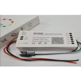 Resim El Kumandası Sp108e Rgb Uzaktan Kumanda Led Işık Wıfı Remote Controller Kontrol 5metre Dc 5-24v 