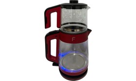 Resim Fakir Bestea Violet 1900 W Cam Demlikli Mor Çay Makinesi 