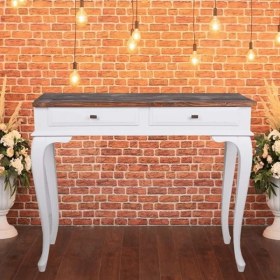 Resim Roys Ahşap 100 cm Çekmeceli Beyaz Ceviz Dresuar 