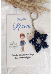 Resim 30 Adet Küçük Prens Kartlı Uzun Zincirli Yıldız Anahtarlık - Bebe 
