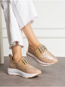 Resim ALEMDAR AYAKKABI CREST Vizon Taş Detay Kadın Sneakers 
