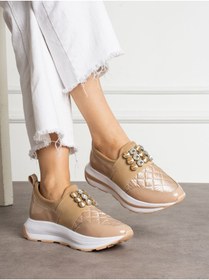 Resim ALEMDAR AYAKKABI CREST Vizon Taş Detay Kadın Sneakers 
