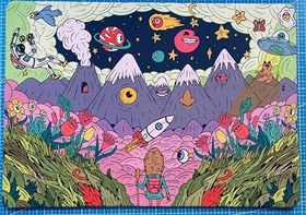 Resim Carton Illustrator Baskılı 28x40 cm Mouse Pad 