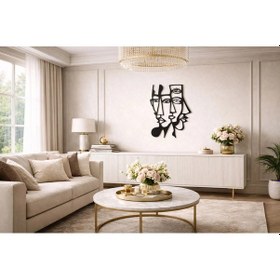 Resim Picasso Yüzler Metal Duvar Tablosu Modern Duvar Dekorasyonu 