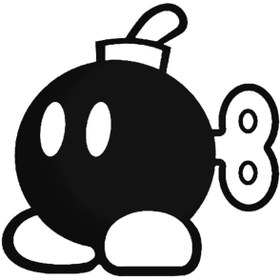 Resim Genel Markalar Super Mario Bomb 3ds Wii Nintendo Nes Snes N64 Wind Up Kart Sticker Araba Oto Arma Duvar 20 cm 