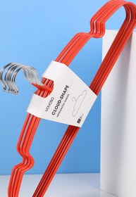 Resim YOYOSO Pvc Kaplamalı Kaydırmaz Bulut Şeklinde Elbise Kıyafet Gardırop Askısı 10lu Turuncu 41 X 20 Cm 