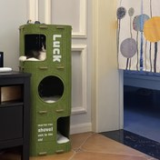 Resim Felt Büyük Alanlı Pet Kedi Ağacı, Çok Fonksiyonlu İç Mekan Dayanıklı, Çizilmeye Karşı Tüm Mevsim Kullanımı, 4.99KG'a Kadar Taşıyabilir 