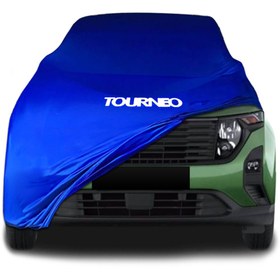 Resim ULTRASHOP Ford Tourneo Courıer (2023 - ) Mavi Kumaş Araba Brandası Logolu Penye Branda Oto Branda 