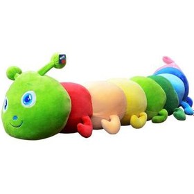 Resim Halley Oyuncak Renkli Peluş Tırtıl Yastık 75 Cm 