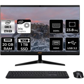 Resim HP ACER ASPİRE C24-1700 i5 1235U 20GB RAM 1TB SSD 23.8" FHD 