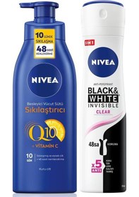 Resim Kadın Sprey Deodorant & Clear 150ml, Q10 Sıkılaştırıcı Ve Nemlendirici Vücut Sütü 400ml 