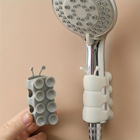 Resim CATPILLAR Duş Emniyetli Tutucu - Yapışkanlıksız Duvara Monte Edilebilir 360° Dönebilen Duş Başlığı Standı, Evrensel Banyo Organizatörü, Dayanıklı ve Yer Tasarruflu Tasarım 
