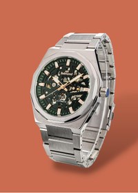 Resim Belmond Orijinal 2 Yıl Garantili Otomatik Mekanizma 5 Atm Su Geçirmez Çelik Kordon Erkek Kol Saati 