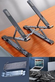 Resim TeknoExpress Yükselik Ayarlı Macbook Pro 15, Macbook Air 13 Inch Notebook Laptop Yükseltici Altlık Metal Stand 