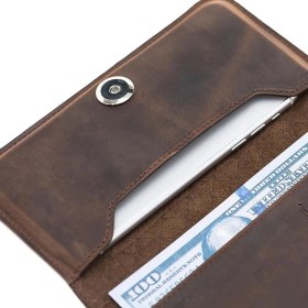 Resim Bouletta Lisbon Clutch Universal Kartlıklı Telefon Cüzdan 5.5'' K G6 Kahve 