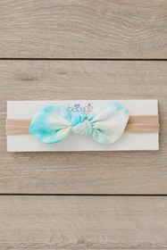 Resim Babygiz El Yapımı Yumuşak stil ince bağlamalı Doğal Pamuklu Penye 2'li Bebek Çocuk Kız Bandana Batik Beyaz 