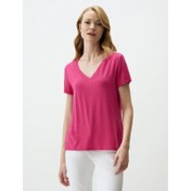 Resim Jimmy Key V Yaka Kadın Basic T-shirt 4WW032758 (4WW032758) 