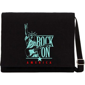 Resim Rock On America Siyah Postacı Çantası - Siyah 