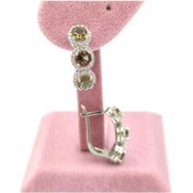 Resim Güler Yüzlü Silver Zincirli Püskül U Gümüş Küpe 