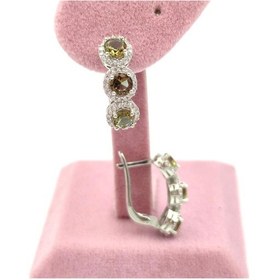 Resim Güler Yüzlü Silver Zincirli Püskül U Gümüş Küpe 