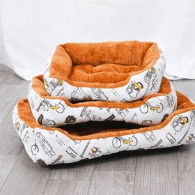 Resim Paw Portal Ekstra Yumuşak Kedi Köpek Yatağı - Turuncu / S (45 x 30 cm) 