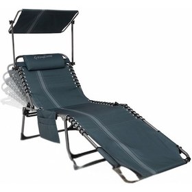 Resim Kingcamp Magnolia B10 Plus Hands-free Premium 7 Kademeli Katlanır Şezlong Blue/grey Koyu Mavi 