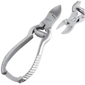 Resim Çift Yaylı Tırnak Makası, 14 Cm, Paslanmaz Çelik, Kilit Mekanizmalı, Metalik Gri, Mb-tım-001 