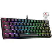 Resim Rampage KB-RX63 Atom Red Switch Kablolu RGB Aydınlatmalı Mekanik Oyuncu Klavye 