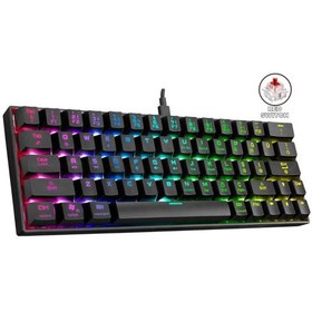 Resim Rampage KB-RX63 Atom Red Switch Kablolu RGB Aydınlatmalı Mekanik Oyuncu Klavye 