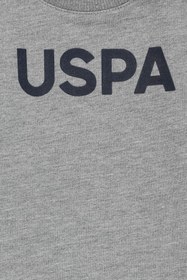 Resim U.S. Polo Assn. Erkek Bebek Gri Melanj Bisiklet Yaka Basic Sweatshirt 50316503-VR086 
