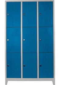 Resim Jessan Ofis 9 lu Standart Soyunma Dolabı Gri-Mavi 