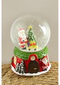Resim Noel Baba Pilli Müzikli Işıklı Kar Küresi Orta Boy 