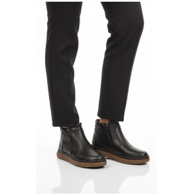 Resim Siyah Hakiki Deri İçi Polarlı Kaymaz Taban Kadın Bot 2707 Z Siyah 