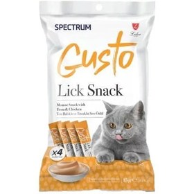 Resim Spectrum Gusto Ton Balıklı ve Tavuklu Sıvı Kedi Ödül Maması 1 Adet 4x15 Gr 