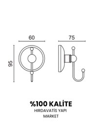 Resim Çelik Banyo Paslanmaz Pirinç Bella Çıkmalı Tekli Askılık Gri 
