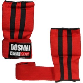 Resim Dosmai Bandaj Destekli Jel Takviyeli Özel Dolgulu Boks Eldiveni Kırmızı 